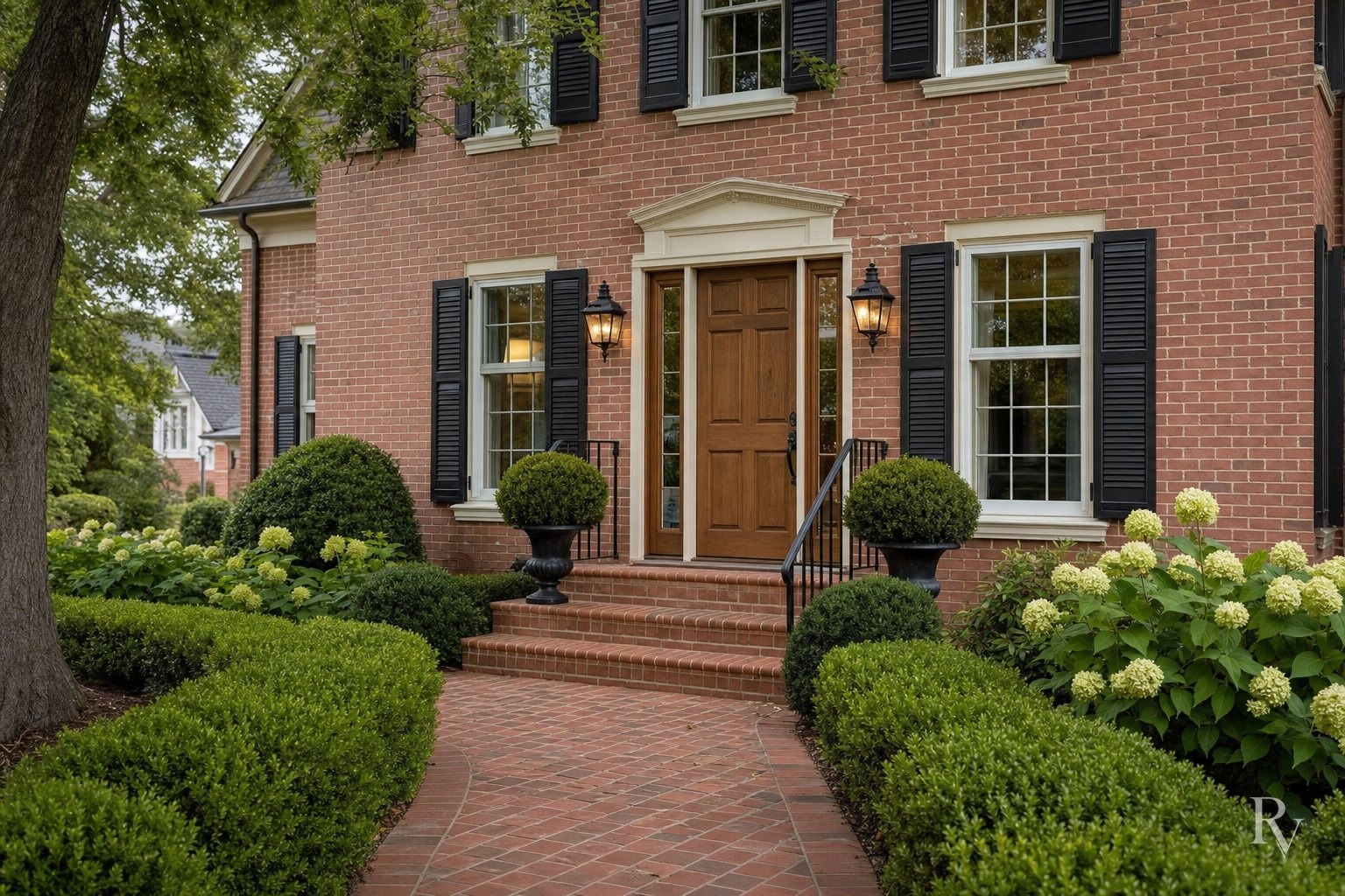 AI-generated example: a warmer, more inviting front entry